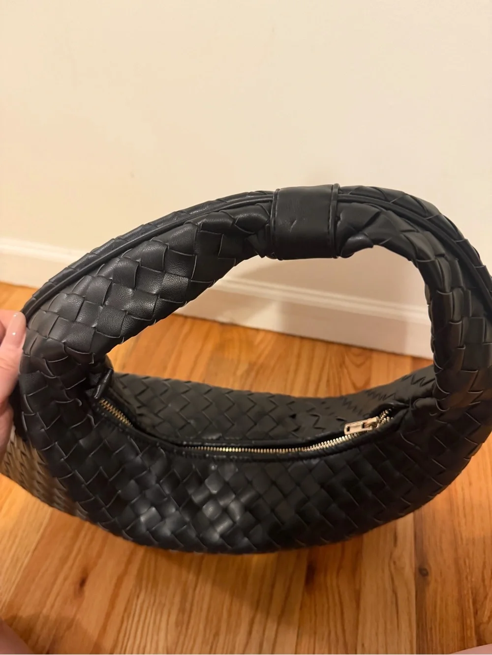 *NWT Abercrombie & Fitch Black Woven Hobo Bag